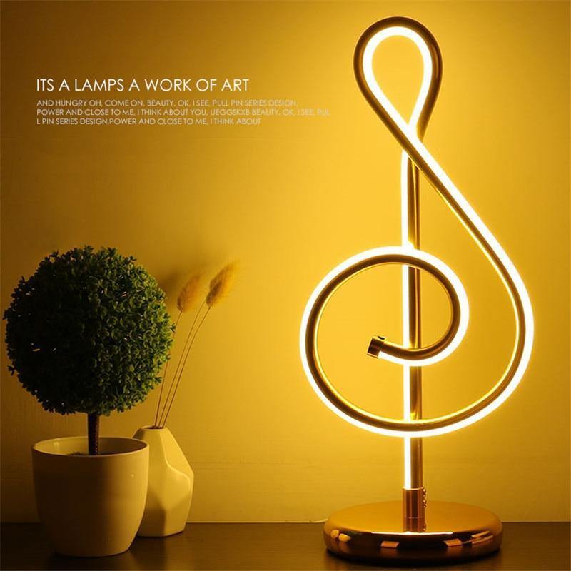 Treble Clef Desk Light - Nordic Side - light, music, treble clef