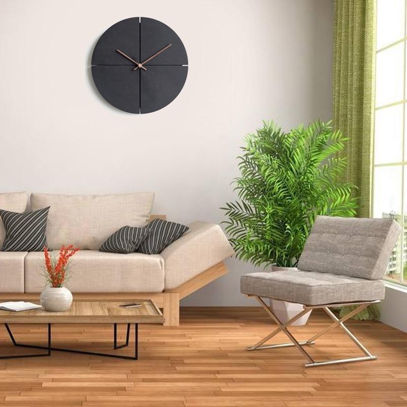 Caldas Contemporary Black Wall Clock