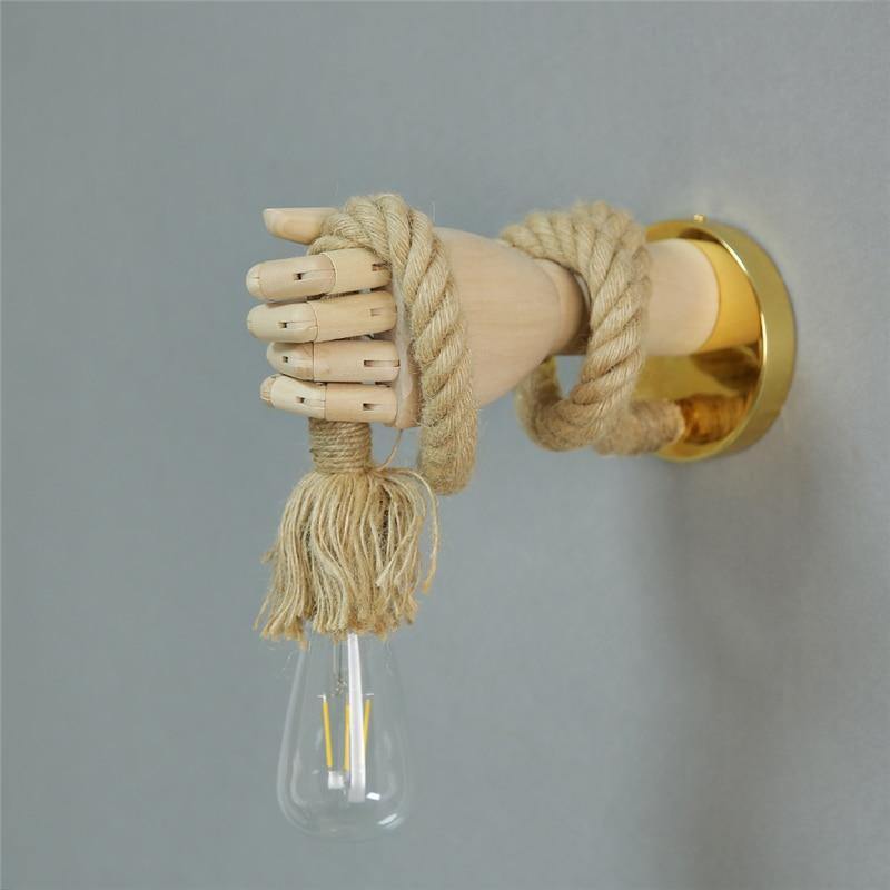 Hand & Rope Wall Light - Nordic Side - hand, light, rope