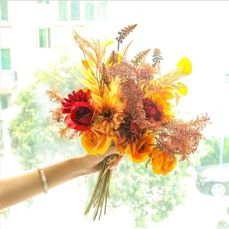 Artificial Autumn Bouquet Silk Flowers