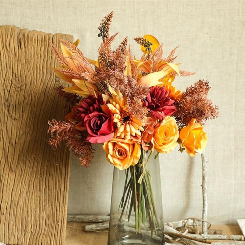 Artificial Autumn Bouquet Silk Flowers