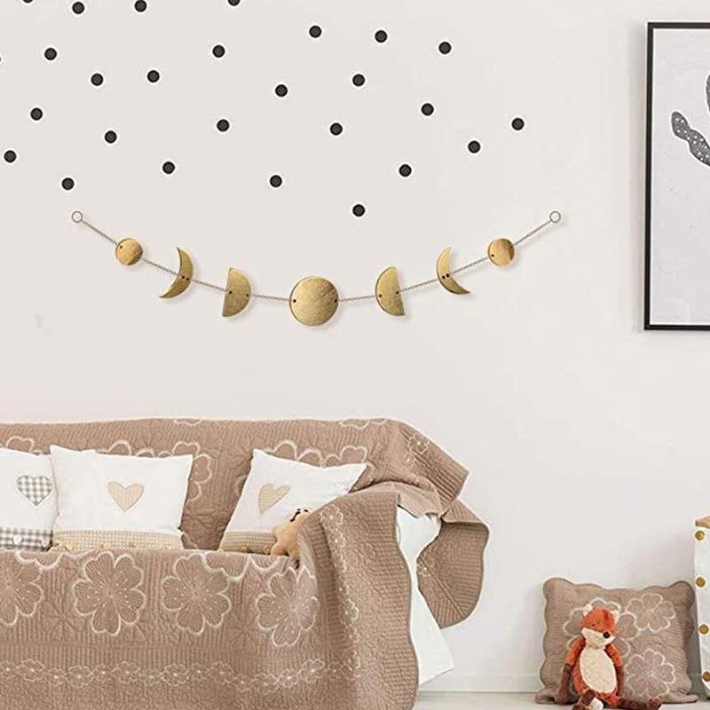 Lunar Phase Garland - Nordic Side - garland, lunar