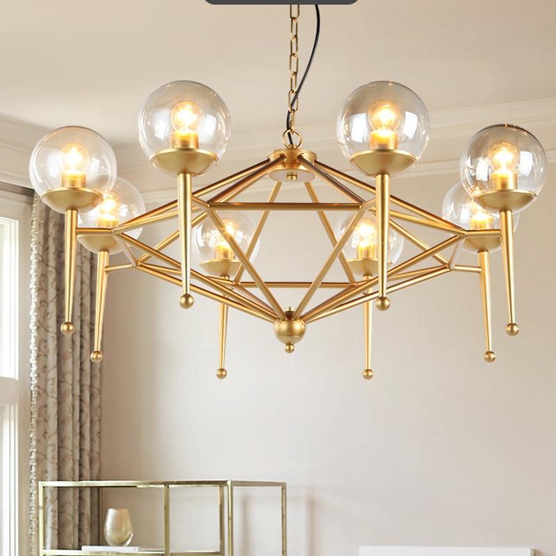 Marica Golden Geometric Chandelier