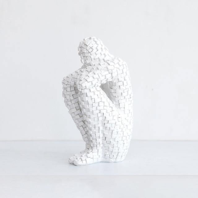 "Lost In Thought" - Abstract Thinker Figurine - Nordic Side - abstract, lost in thought, thinker