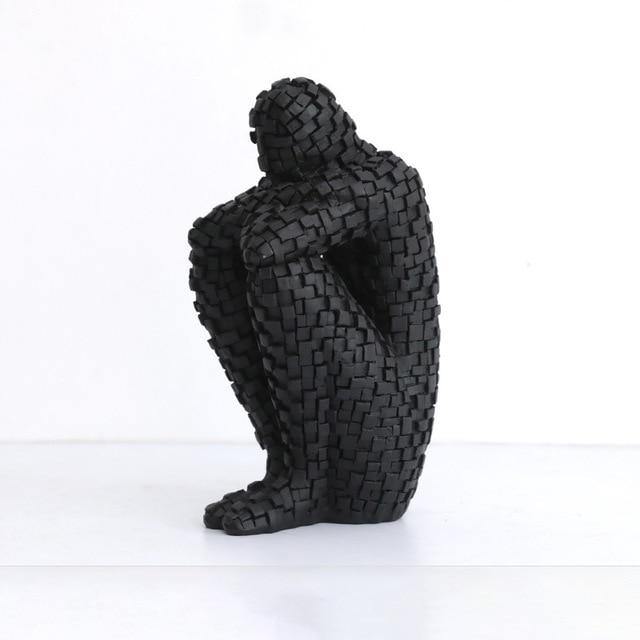 "Lost In Thought" - Abstract Thinker Figurine - Nordic Side - abstract, lost in thought, thinker