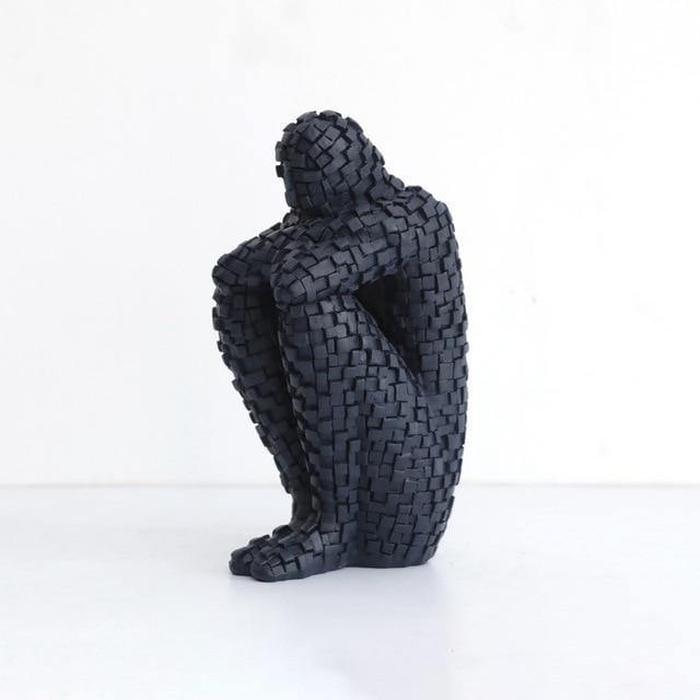 "Lost In Thought" - Abstract Thinker Figurine - Nordic Side - abstract, lost in thought, thinker