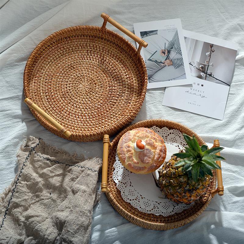 Alohaboho Handwoven Rattan Storage Tray