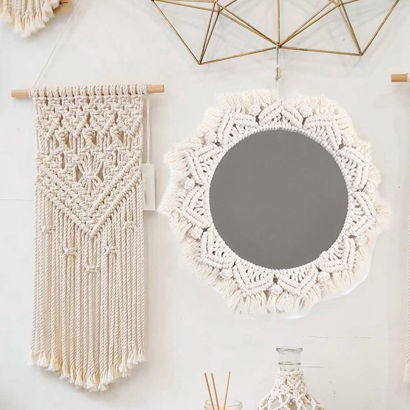 Handmade Macrame Mirror Wall Decor