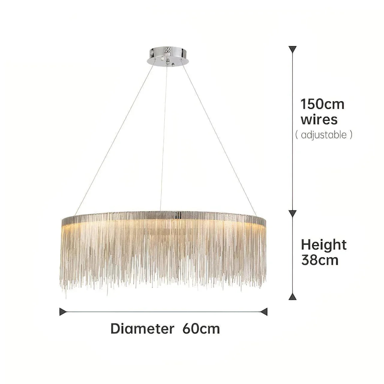 Niko Modern LED Chandelier - Chrome