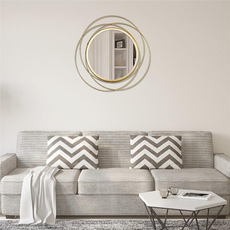 Grobina Contemporary Gold Accent Mirror