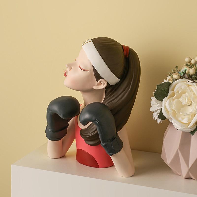 Kakintu Japanese-Inspired Boxing Girl Statue