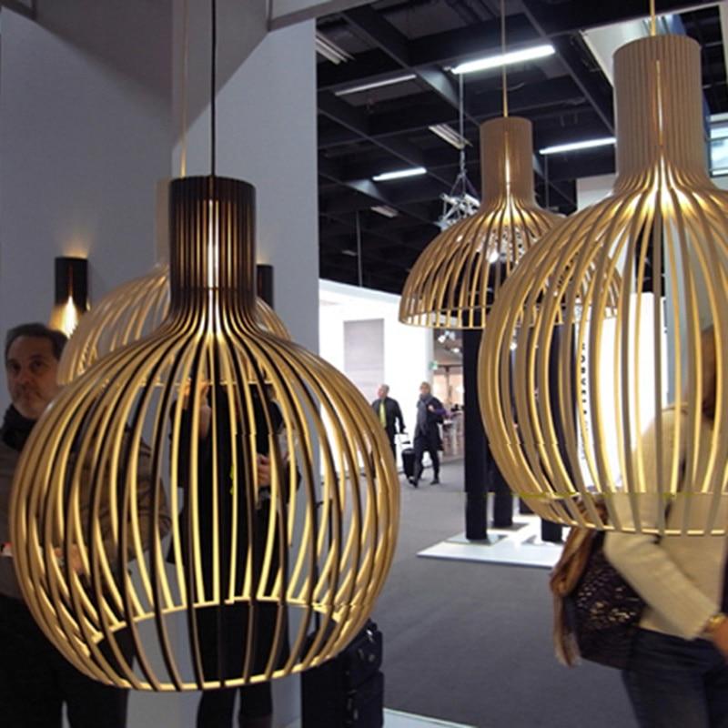 Modern Elegant Octo Wood Pendant Light