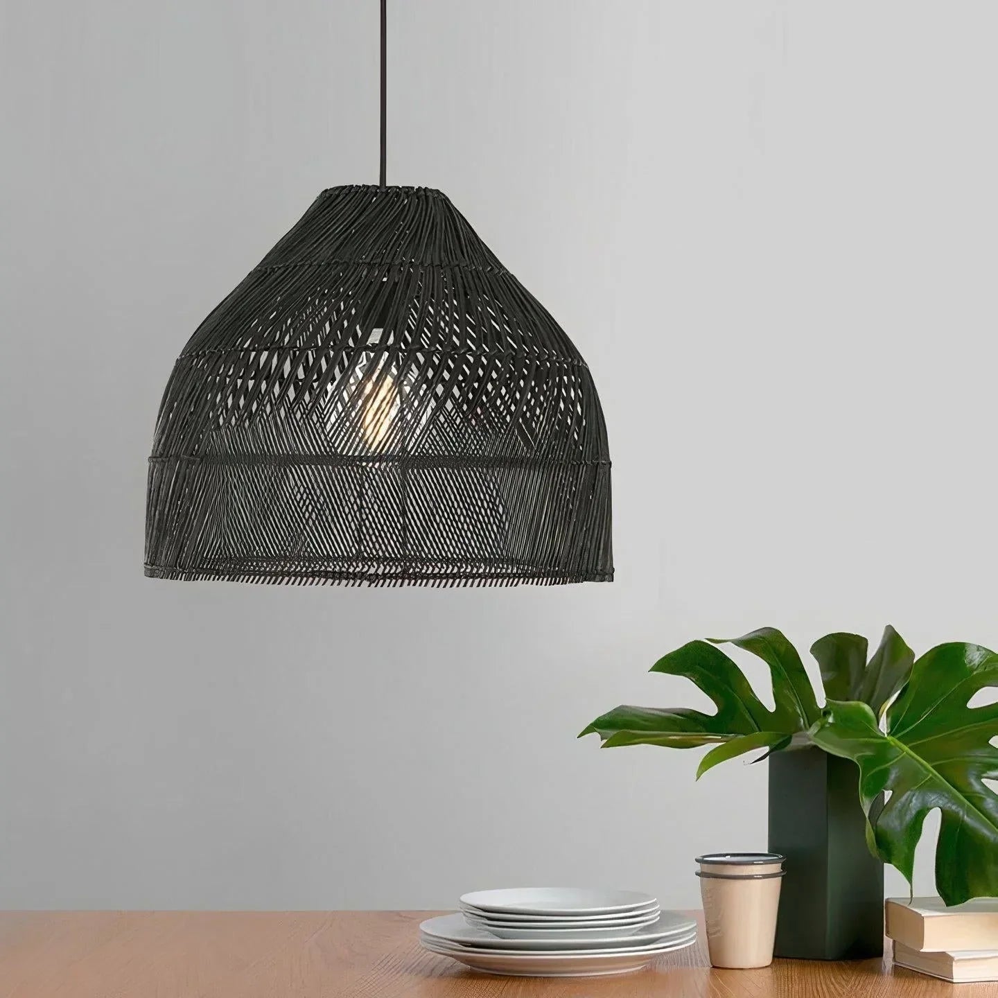 Siem Vintage Rattan Pendant Light