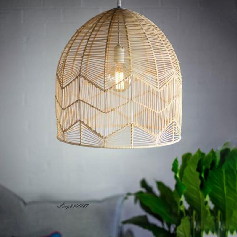 Structure Rattan Pendant Light Fixture