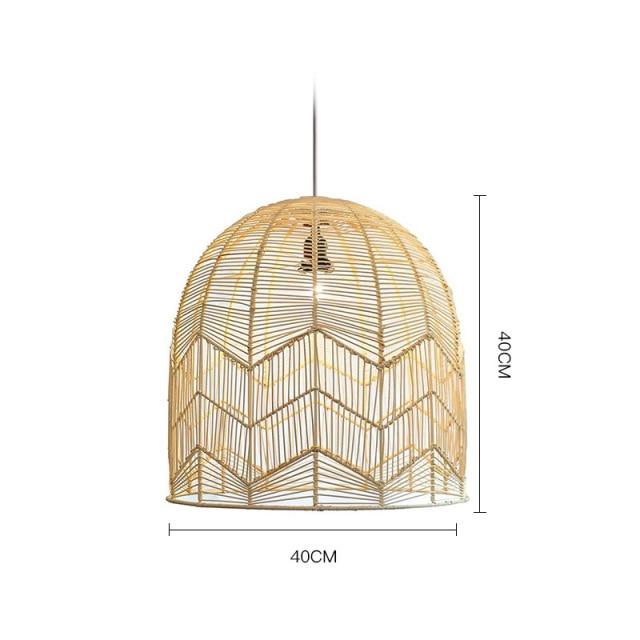 Structure Rattan Pendant Light Fixture