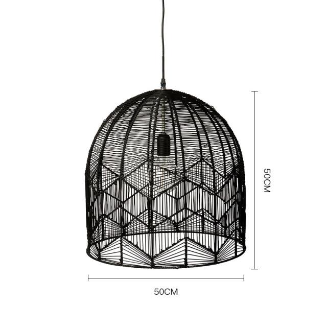 Structure Rattan Pendant Light Fixture