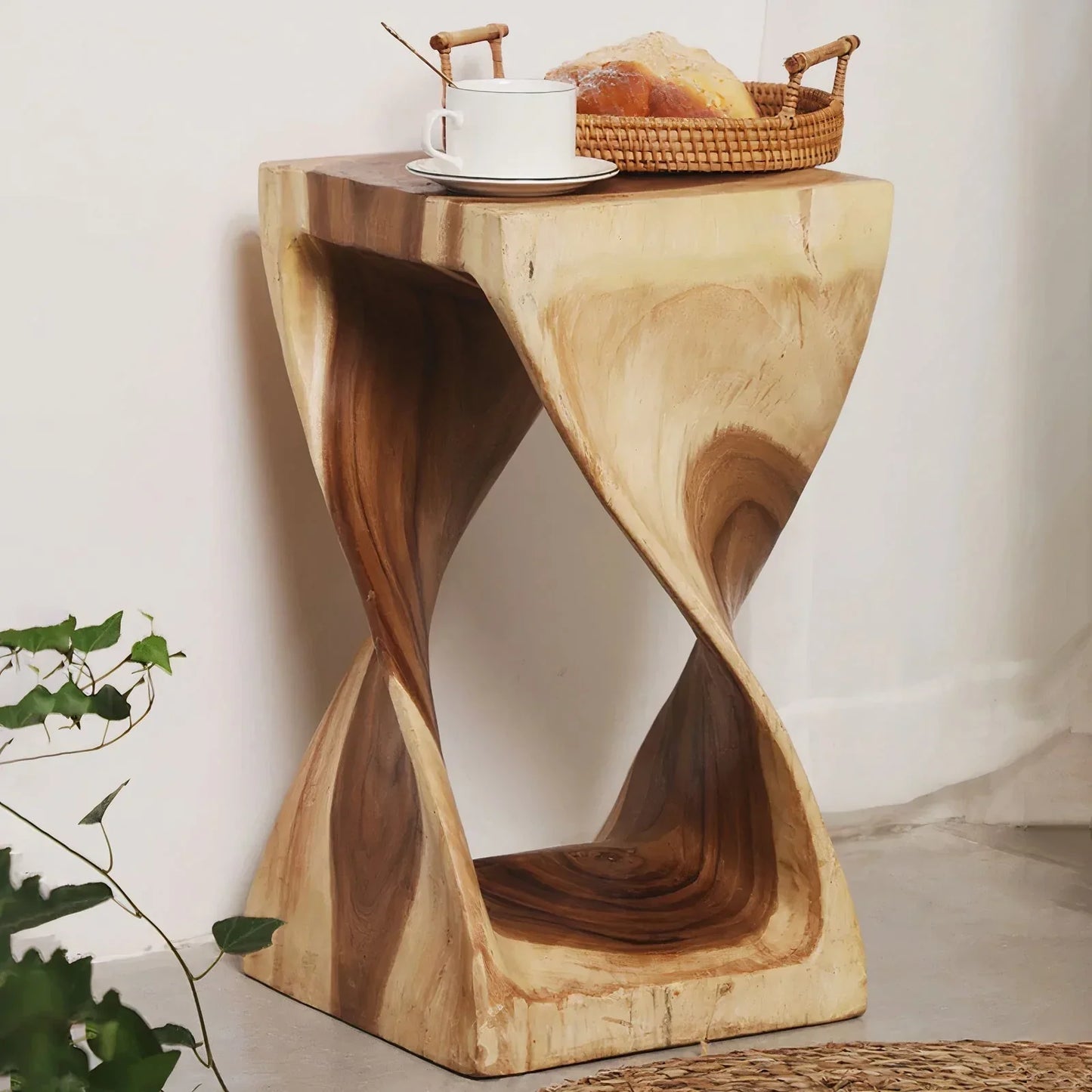 Gael Natural Wood Side Table