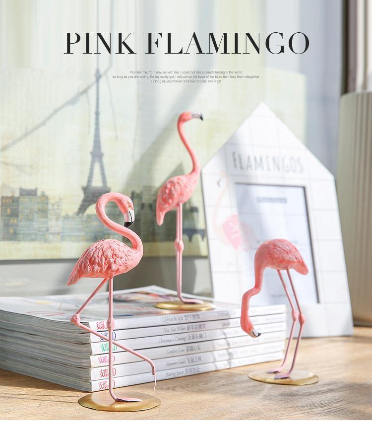 Resin Flamingo Tabletop Accessory - Nordic Side - 