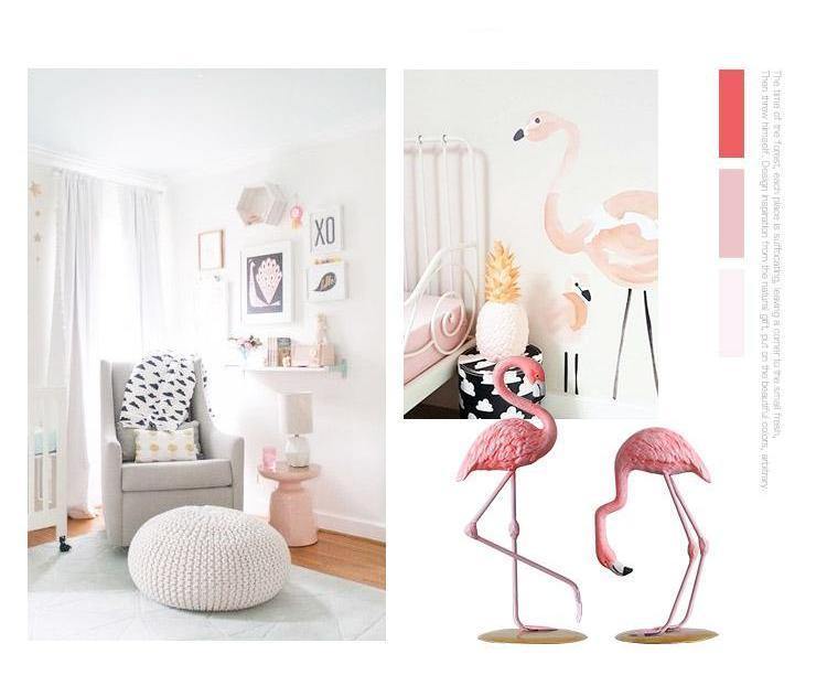 Resin Flamingo Tabletop Accessory - Nordic Side - 