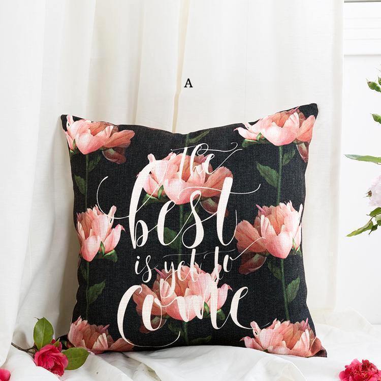 Peony with Letter Cushions - Nordic Side - 