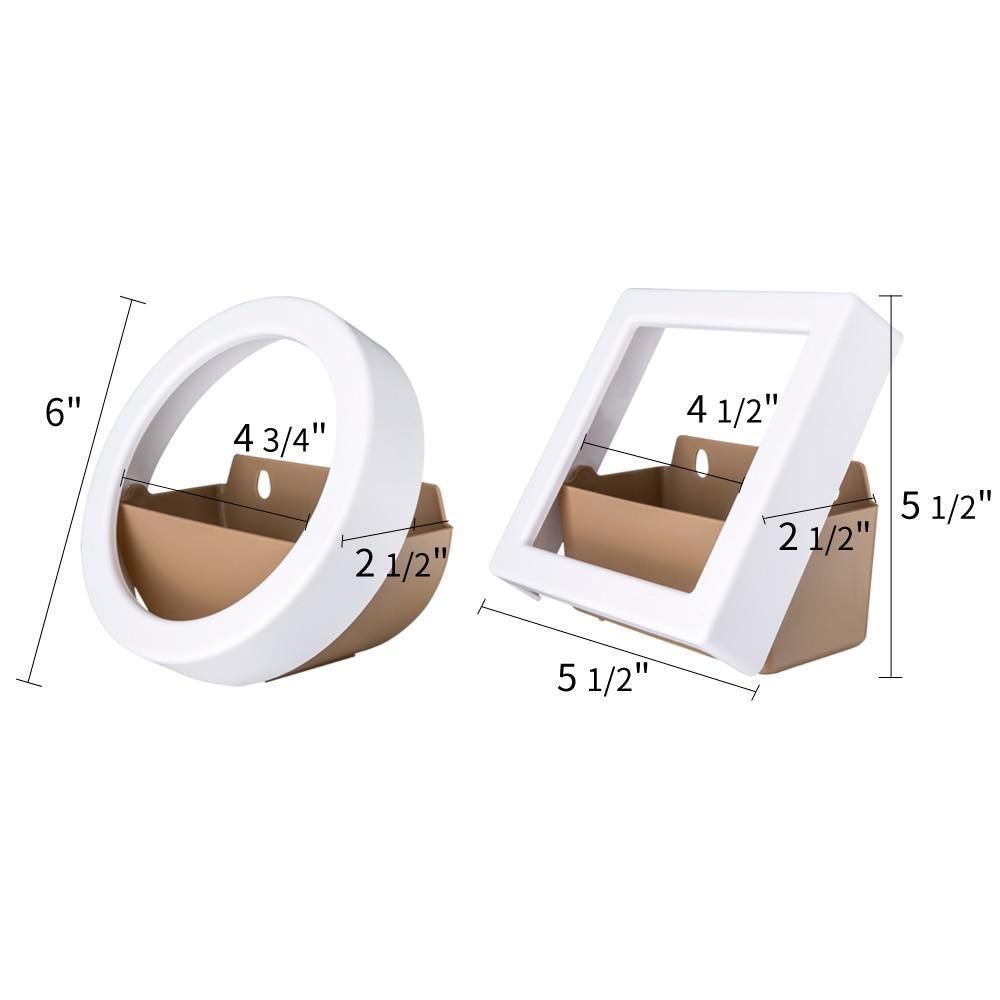 Modern Circular & Square Set of Planters - Nordic Side - 10-30