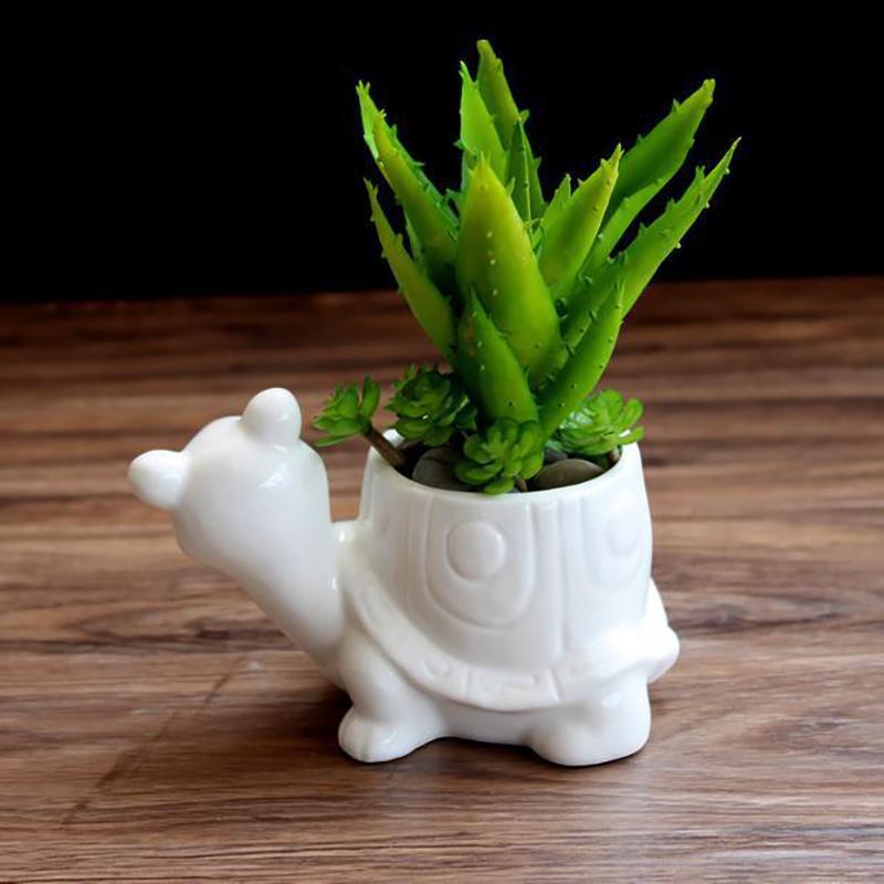 Ceramic Tortoise Vase - Nordic Side - 