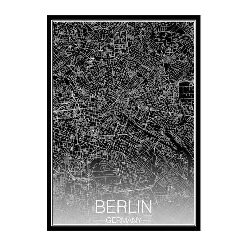 Map of Berlin Art Print - Nordic Side - 