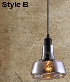 Grey Glass Vintage Pendant Light - Nordic Side - 