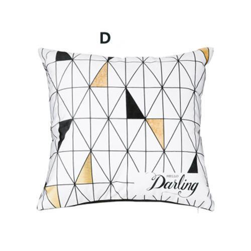 Plush Geometric Scandi Cushion - Nordic Side - 