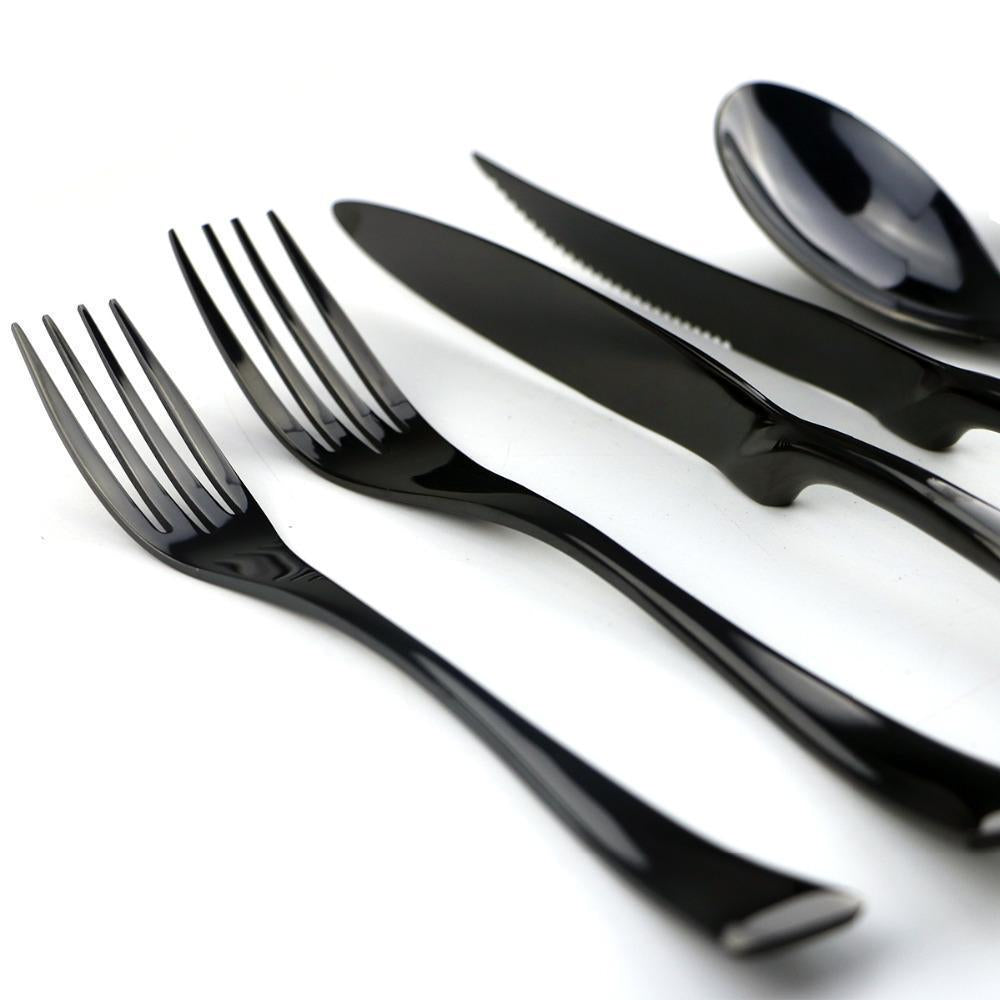 Jet Black Flatware Full Set - Nordic Side - flatware