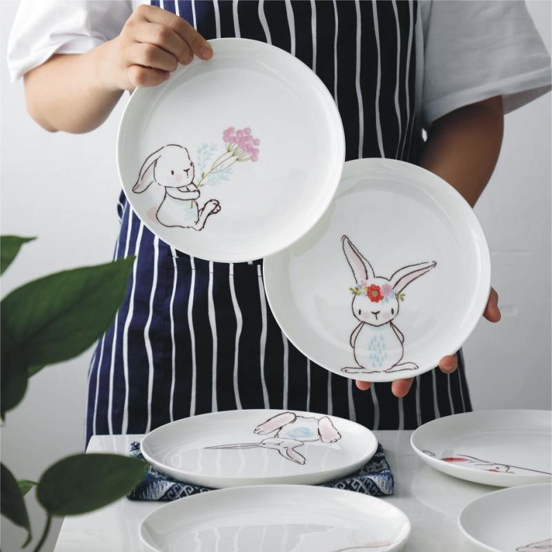 1PC 8 inch Rabbit Dinner Dishes - Nordic Side - 