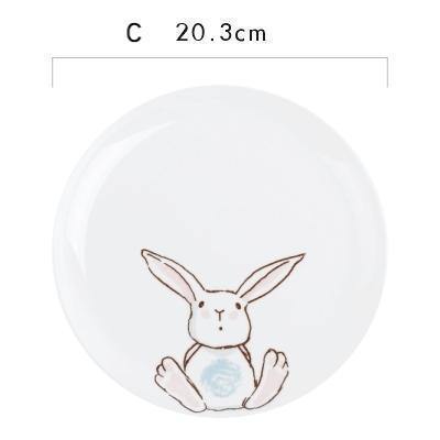 1PC 8 inch Rabbit Dinner Dishes - Nordic Side - 