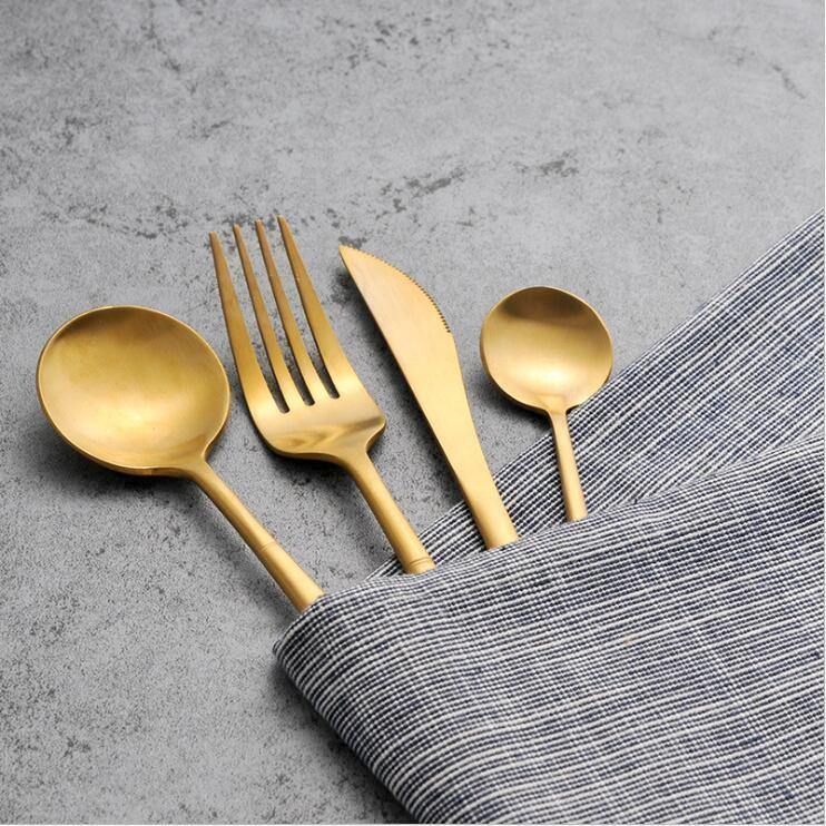 1 Pc Gold Metal Cutlery - Nordic Side - 