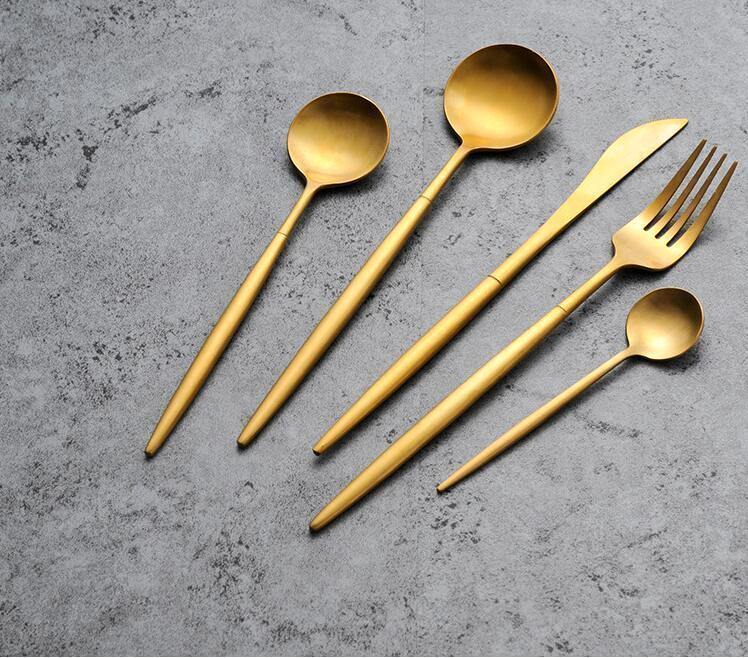 1 Pc Gold Metal Cutlery - Nordic Side - 