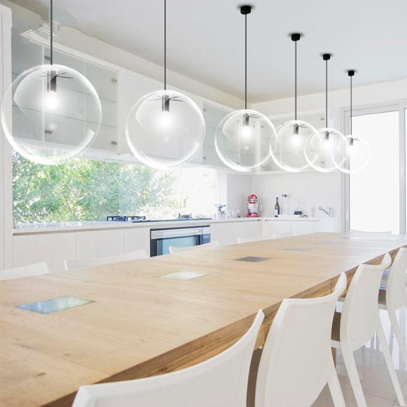 Clear Glass Ball Pendant Light - Nordic Side - 