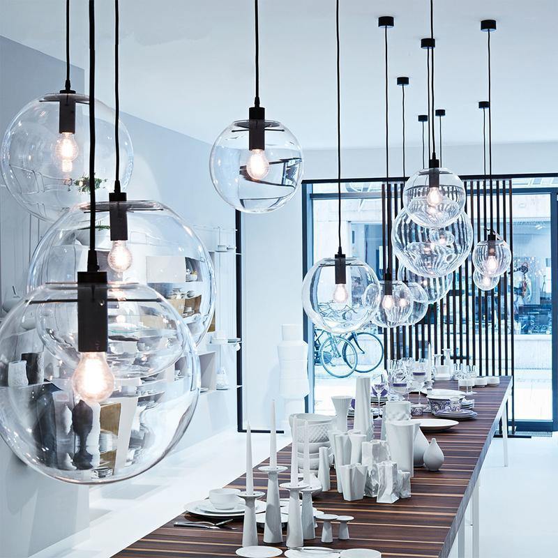 Clear Glass Ball Pendant Light - Nordic Side - 