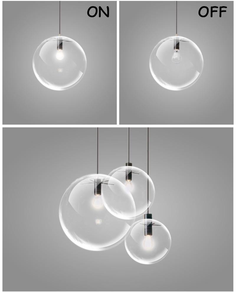 Clear Glass Ball Pendant Light - Nordic Side - 