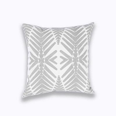 Grey Classic Embroidery Cushions - Nordic Side - 