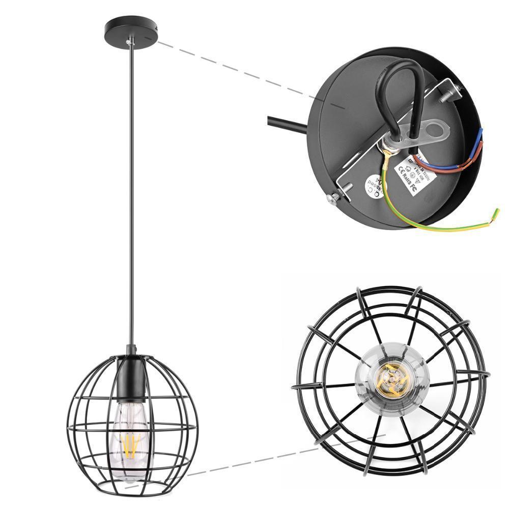 Spherical Hanging Cage Drop Ceiling Light - Nordic Side - 10-02, best-selling-lights, cage-lamp, ceiling-light, drop-light, feed-cl0-over-80-dollars, hanging-lamp, lamp, light, lighting, ligh