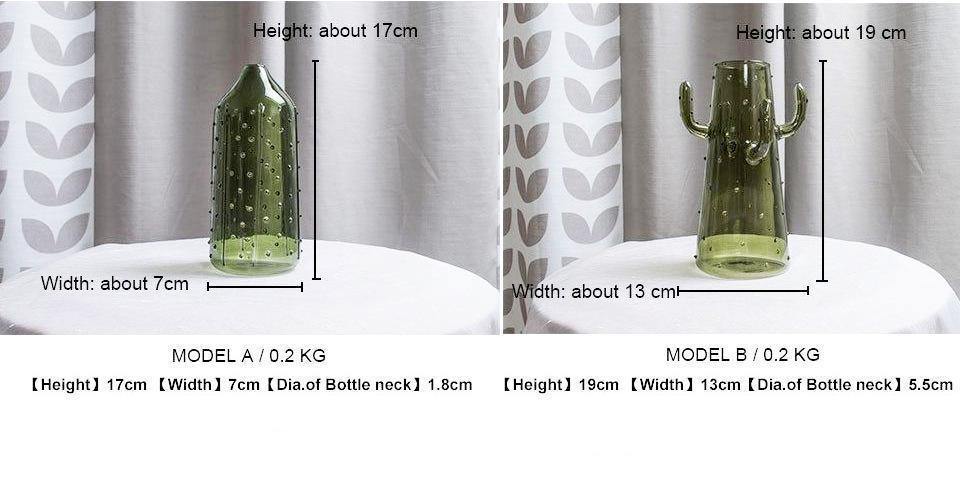 Cactus Glass Vase - Nordic Side - 