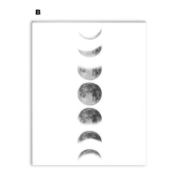 B&W Moon Phases - Nordic Side - 