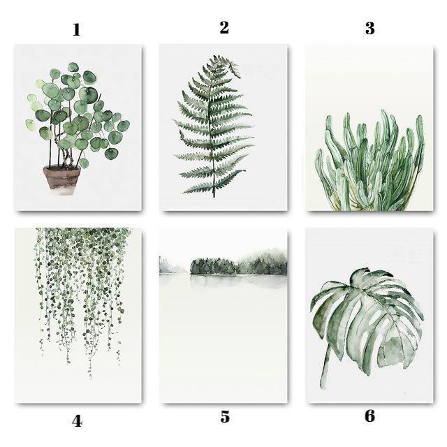 Watercolour greens - Nordic Side - 