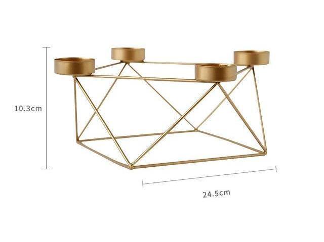 Modern Black/Gold Linear Holder - Nordic Side - 