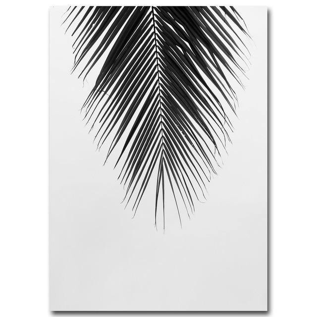 Black White Palm Leaves - Nordic Side - 