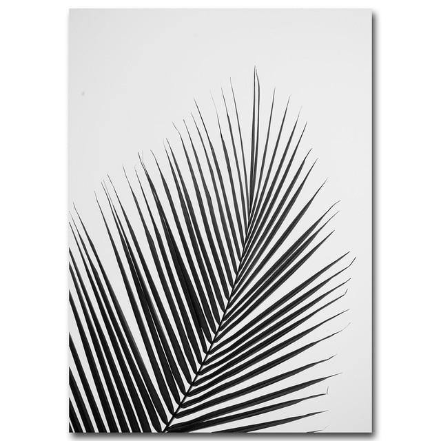 Black White Palm Leaves - Nordic Side - 