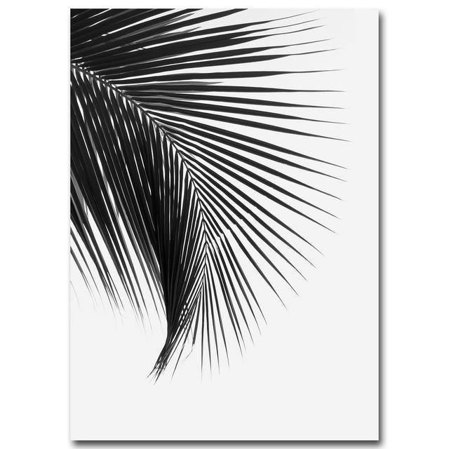 Black White Palm Leaves - Nordic Side - 