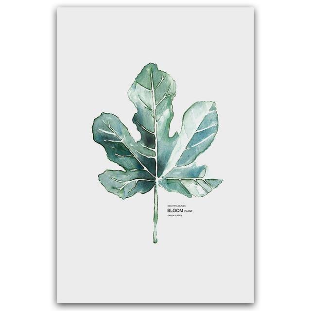 Watercolour Green Plants - Nordic Side - 