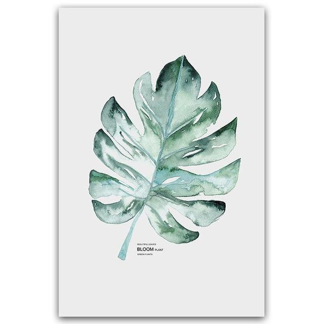 Watercolour Green Plants - Nordic Side - 