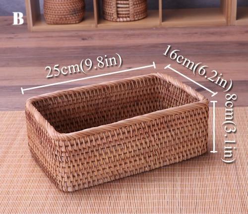 Handmade Rattan Square Baskets - Nordic Side - 