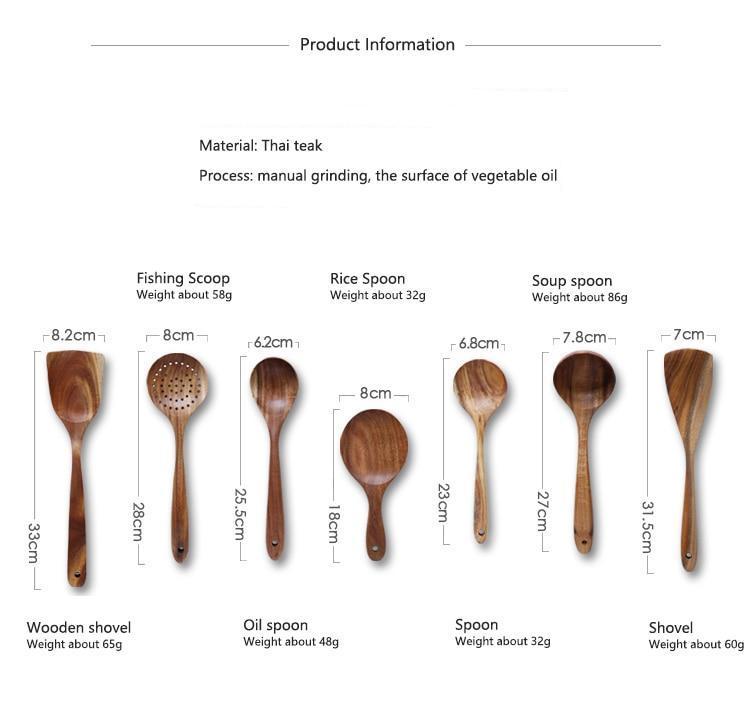 Teak Wood Utensils - Nordic Side - 